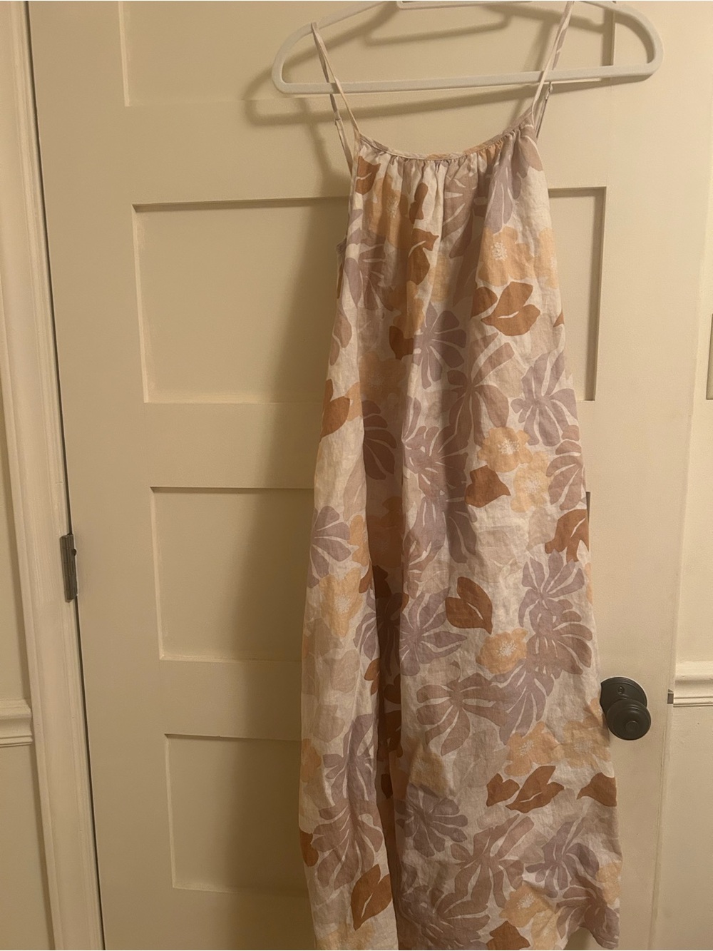 Aritzia Little Moon Linen Floral Maxi Dress